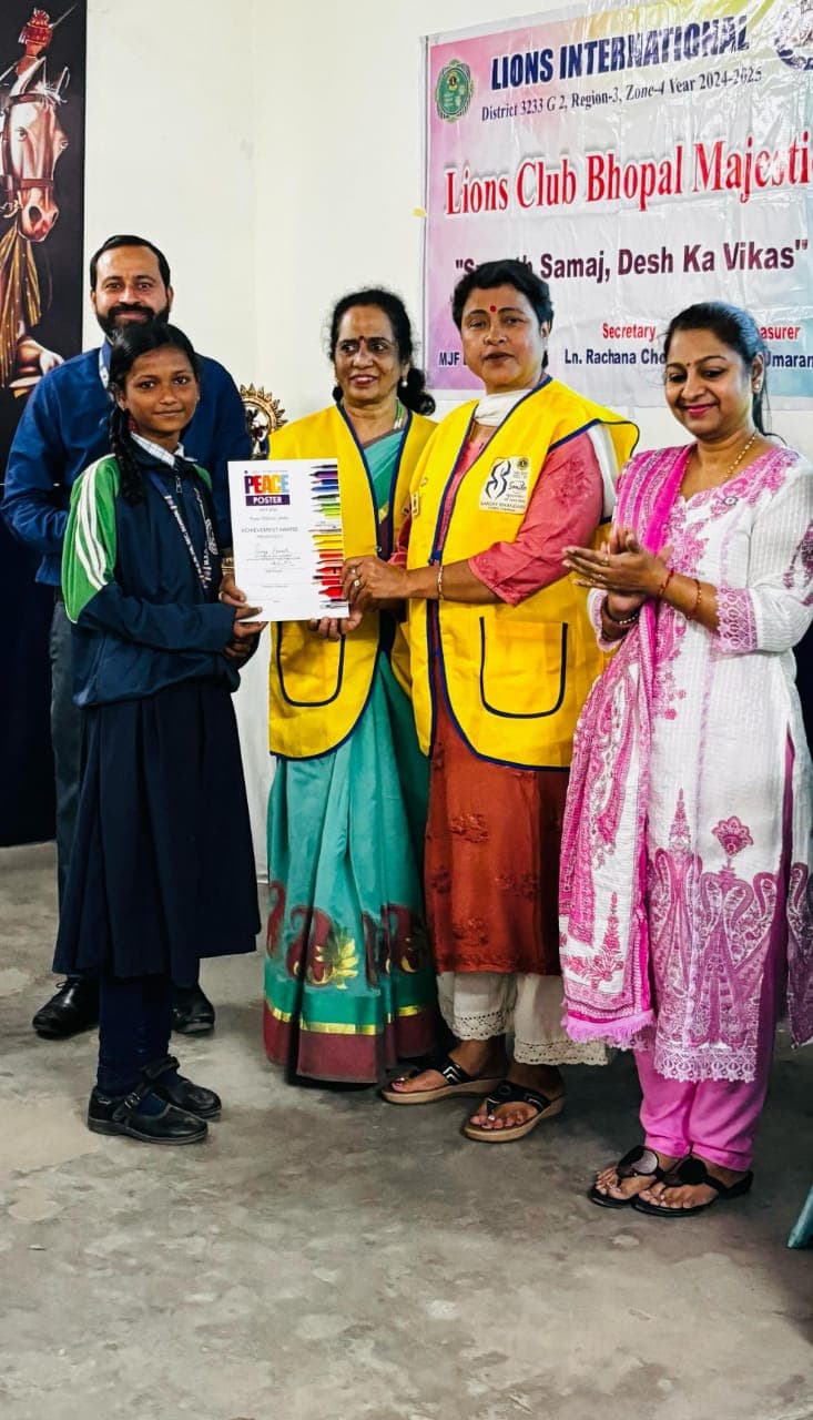 A Poster making Contest Organized by the Lions Club majestic, Bhopal