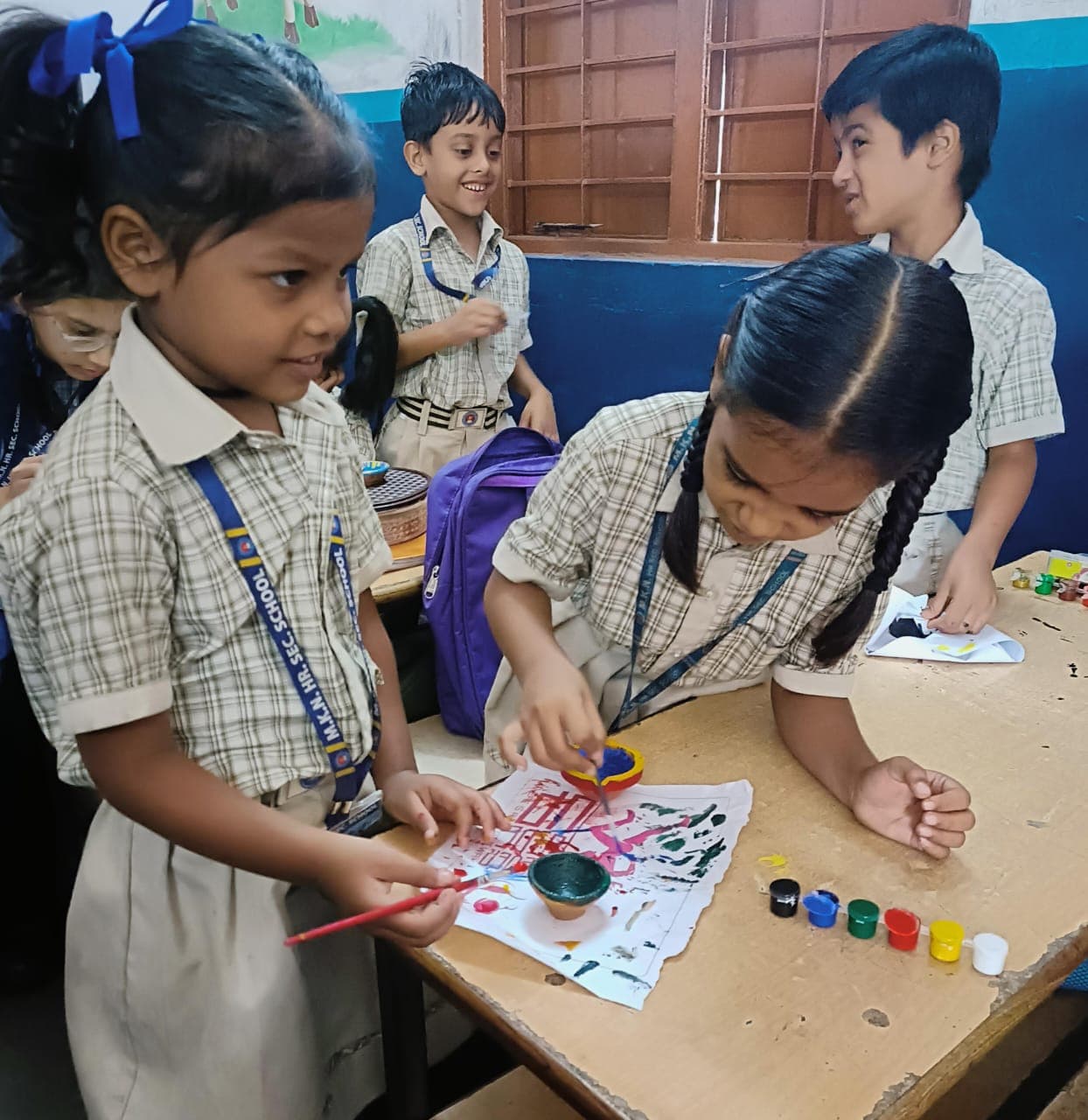 Diya Decoration by our tiny tots🪔🎉