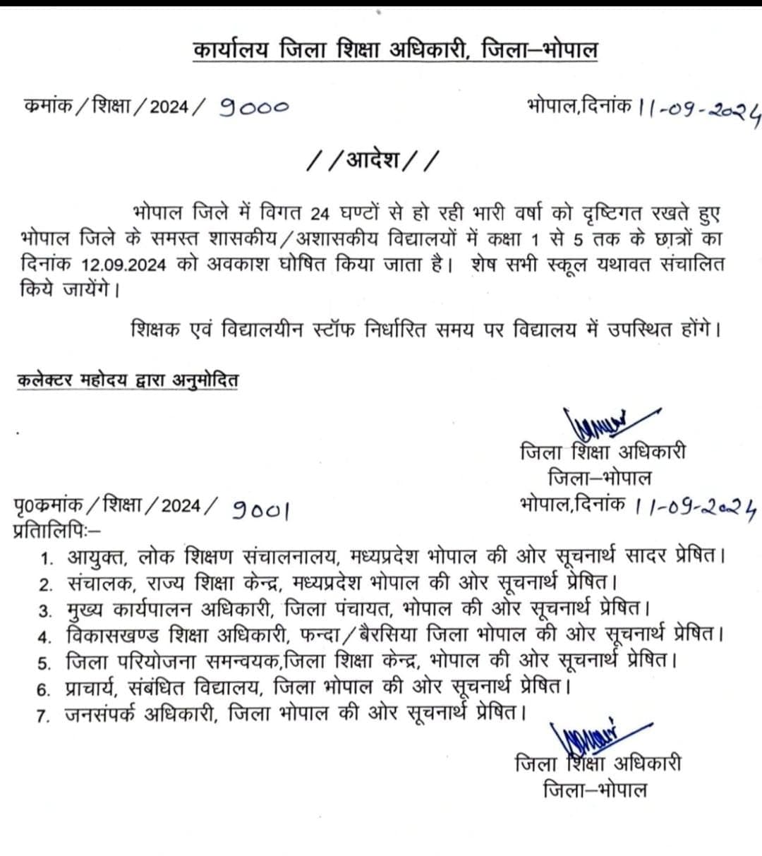 REGARDING HOLIDAY DUE TO HEAVY RAIN 🌧️