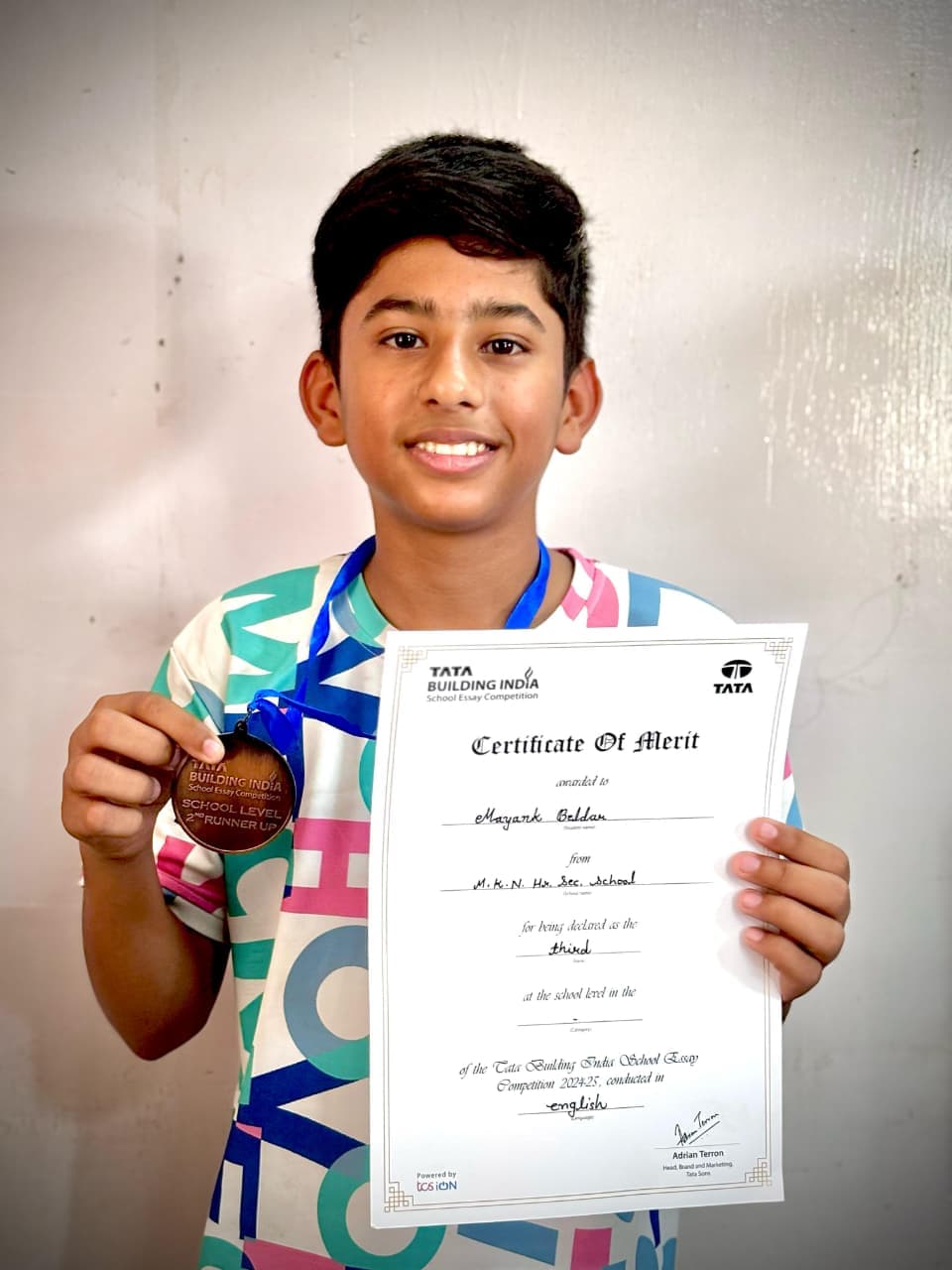 Tata Building India School Essay competition 🏆